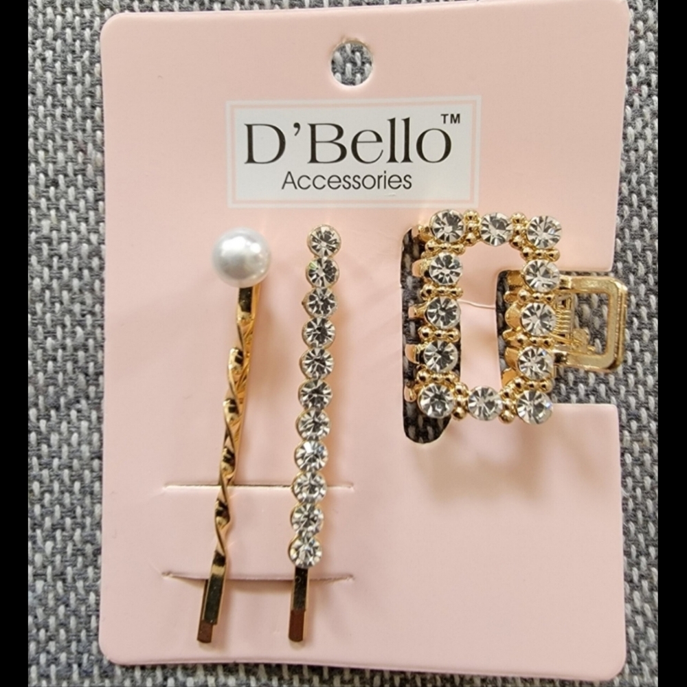 New! D'BELLO gold clip accessory